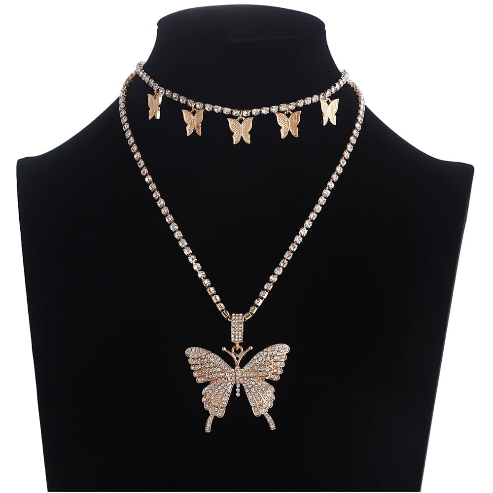 Download Layered Butterfly Necklace | Sissylover