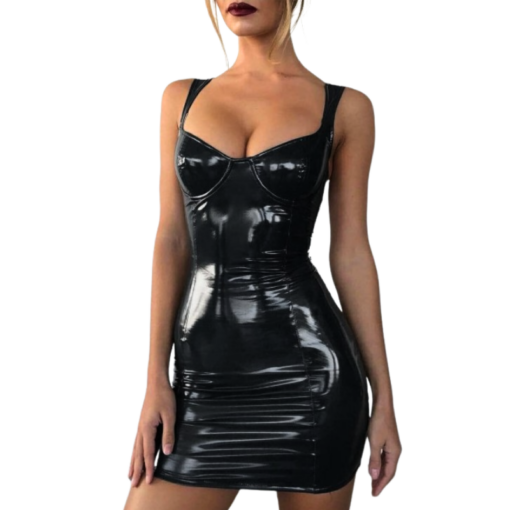 Glossy Body-Con Dress