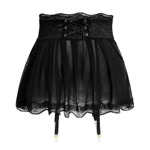 Sheer Ruffly Mini Skirt - Image 4