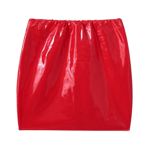 Sexy Leather Mini Skirt - Image 7