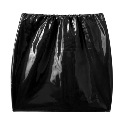 Sexy Leather Mini Skirt - Image 9