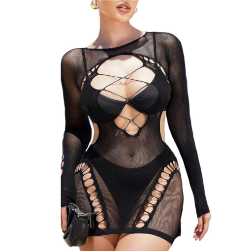 Sexy Long Sleeve Lingerie Dress