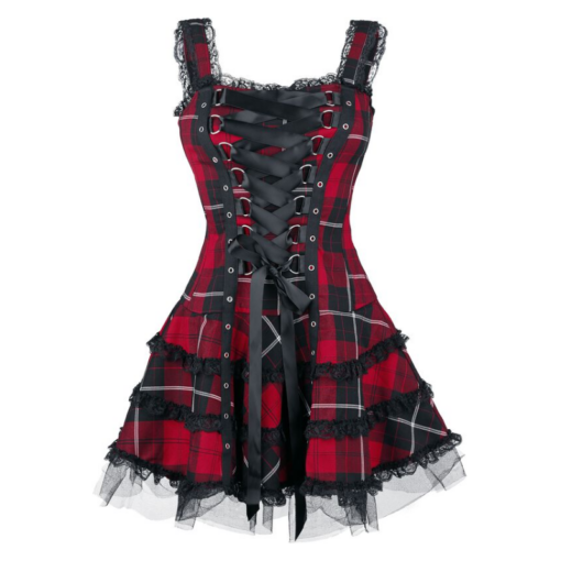 Checkered Corset Dress - Image 2