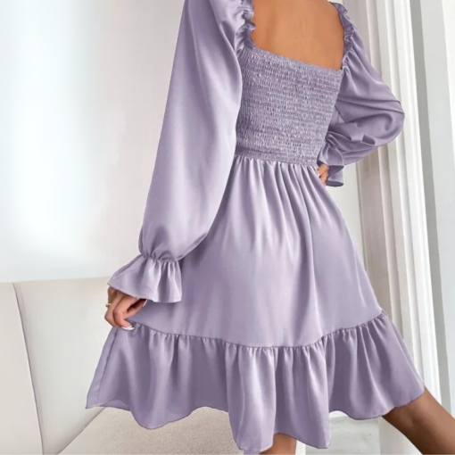 Dreamy Puff Sleeve Hem Mini Dress - Image 8