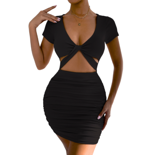 Front Twist Bodycon Mini Dress - Image 4