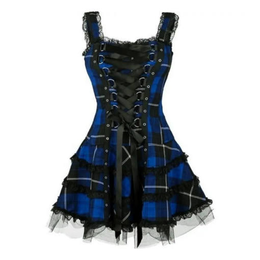 Checkered Corset Dress - Image 5