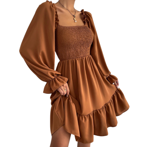 Dreamy Puff Sleeve Hem Mini Dress - Image 6