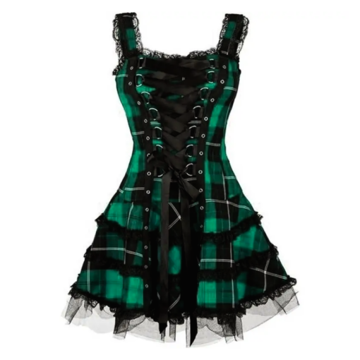 Checkered Corset Dress - Image 6