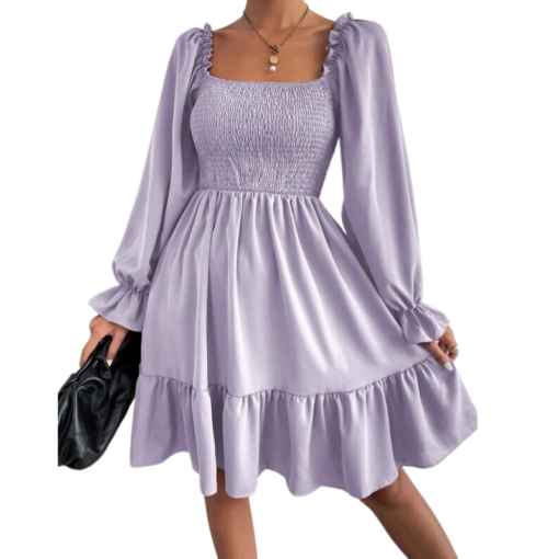 Dreamy Puff Sleeve Hem Mini Dress - Image 7