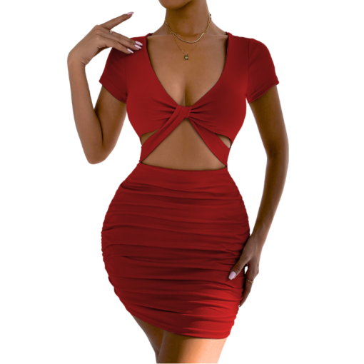 Front Twist Bodycon Mini Dress - Image 6