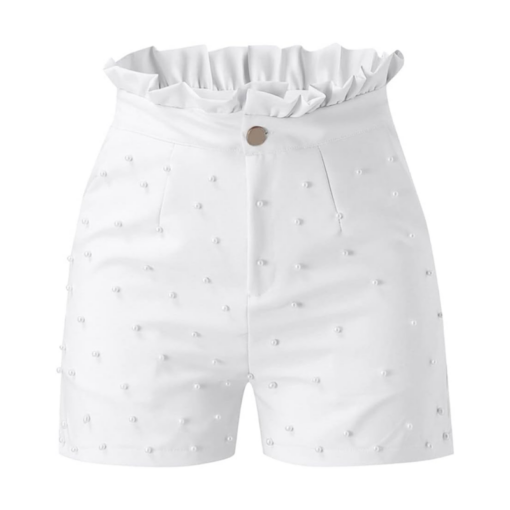 Preppy Girls Shorts with Pearls - Image 3