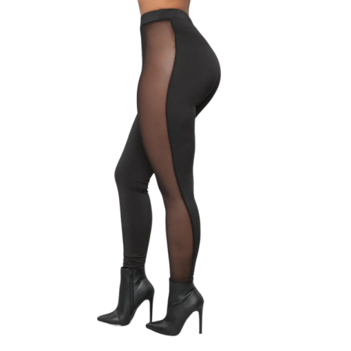 Sheer High-Waisted Leggings - Image 4